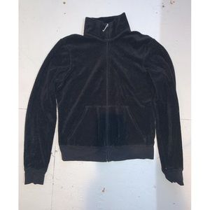 Juicy Couture black zip up! Girls L/Women’s S